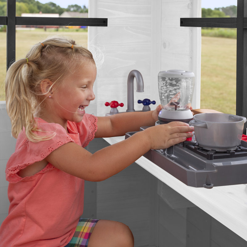 Backyard Discovery 6' x 10' Outdoor Cedar Playhouse with Kitchen